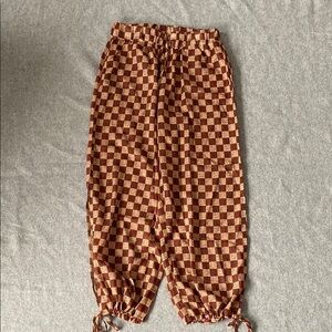 Checkered Brown beach pants